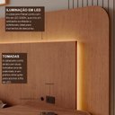 Ver imagem 7 de Cabeceira Casal Queen com 2 Mesas de Cabeceira LED 3000k e Tomadas 100% MDF Mabel