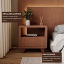 Ver imagem 6 de Cabeceira Casal Queen com 2 Mesas de Cabeceira Led 3000k e Tomadas 100% Mdf Mabel