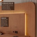 Ver imagem 7 de Cabeceira Casal Queen com 2 Mesas de Cabeceira Led 3000k e Tomadas 100% Mdf Mabel
