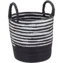 Ver imagem 4 de Jogo 3 Cesta Decorativa Organizadora Multiuso Sawalli Fibra Preto