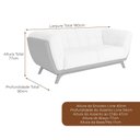 Ver imagem 4 de Sofá 2 Lugares 180cm Coin Courino Caramelo | Bouclé Nobre Off White - Sallar Home