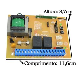 Placa Central de Comando Motor Portão Rossi Mx30 Kx30fs + 2 Controles 3 Canais com Clip de Fixação P - 2
