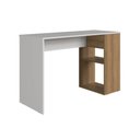 Ver imagem 2 de Mesa Escrivaninha 120cm Base com 2 Nichos Laterais Abertos Cor:arenas com Mel