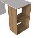 Ver imagem 5 de Mesa Escrivaninha 120cm Base com 2 Nichos Laterais Abertos Cor:arenas com Mel