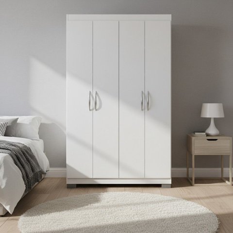 Guarda Roupas 4 Portas Multiuso 109cm Ditália
