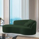 Ver imagem 2 de Divã Recamier Curvo Sala de Estar Recepção Inglaterra 200cm Lado Esquerdo Linho Adj Decor Verde