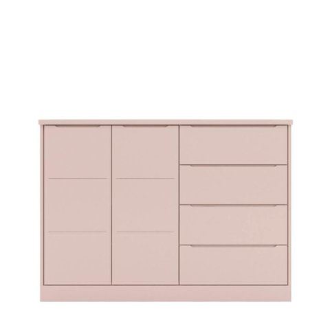 Cômoda Infantil Jade 130cm 100% Mdf Rosê Semi Brilho - Sallar Home