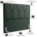 Ver imagem 6 de Cabeceira Cama Box Solteiro 100cm Aura Linho W01 Verde - Mpozenato