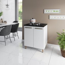 Balcão Cooktop Armário Duas Portas para 4 e 5 Bocas - 1