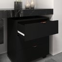 Ver imagem 3 de Gaveteiro Preto 3 Preto Multiuso Office Design 3 Gavetas Escritório