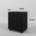 Ver imagem 4 de Gaveteiro Preto 3 Preto Multiuso Office Design 3 Gavetas Escritório