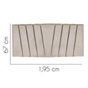 Ver imagem 3 de Painel Estofada Bélgica 195cm King Size Para Cama Box Quarto Corino Bege - Gat Magazine