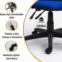 Ver imagem 7 de Kit 2 Cadeira Escritório NR17 Ergonômica Work Executiva Tecido com Rodinhas até 130 kg