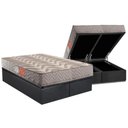 Ver imagem 1 de Cama Box Baú Queen: Colchão Espuma D45 Paropas Pasquale Gray + Base Crc Suede Gray (158x198)