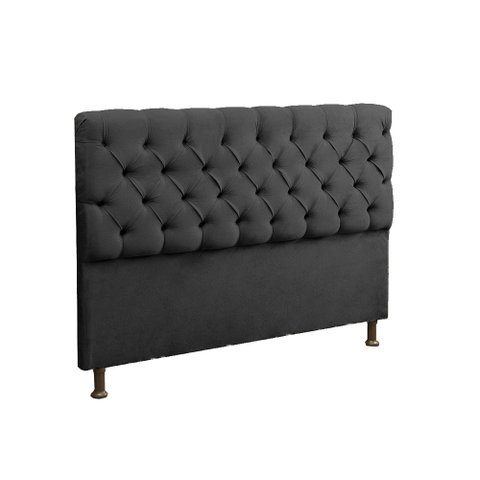 Cabeceira Lana para Decoração Quarto e Cama Box Queen 160 Cm - Sv Decor:cinza Escuro
