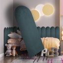 Ver imagem 2 de Kit 9 Placas Cabeceira Nuvem Estofada para Cama Box - Módulo 20 Cm X 60 Cm:green-mars