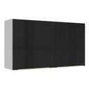 Ver imagem 1 de Armário Aéreo Madesa Lux 120 cm 2 Portas Branco/Preto