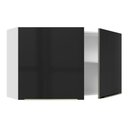 Ver imagem 6 de Armário Aéreo Madesa Lux 120 cm 2 Portas Branco/Preto