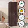 Armário Multiuso Sabrina com 2 Portas e Cabideiro Castanho - Ajl - 6