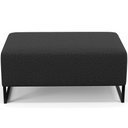Ver imagem 5 de Puff Decorativo Sala De Estar Cléo 90cm Base De Ferro Preto W01 Bouclê Preto - Lyam Decor