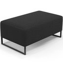 Ver imagem 1 de Puff Decorativo Sala De Estar Cléo 90cm Base De Ferro Preto W01 Bouclê Preto - Lyam Decor
