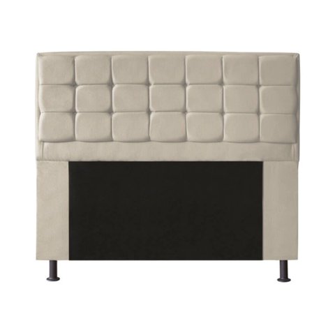 Cabeceira Copenhague Para Cama Box King Size 195cm com Capitonê Suede - Renascer Decor:Bege