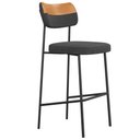 Ver imagem 6 de Kit 06 Banquetas Alta Bar Cozinha Sala Jantar Whisky Elira L02 Couríssimo Whisky Linho Chumbo -
