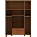 Ver mais imagens de Guarda Roupa Casal com Espelho 8 Portas 2 Gavetas Madeira Maciça Selena F06 Castanho - Lyam Decor