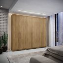 Ver imagem 7 de Guarda-roupa Casal 6 Portas 6 Gavetas 100% Mdf Dukai Nature