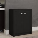Ver imagem 1 de Armário para Escritório Rose 2 Portas Baixo Preto - Panorama Móveis
