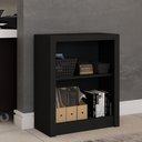Ver imagem 2 de Armário para Escritório Rose 2 Portas Baixo Preto - Panorama Móveis