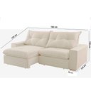 Ver imagem 4 de Sofá Hall Linho Dois Módulos de 80cm B25cm Meu Sofá Online