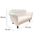Ver imagem 6 de Kit Namoradeira + 1 Poltrona Decorativa Dália Bouclé Marfim