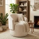 Ver imagem 1 de Poltrona Orgânica Decorativa Beatriz Veludo Marfim - Montanaris Decor