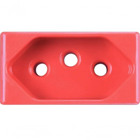 Kit 6 Módulo Tomada 2p T Tramontina 20 a 250 V Vermelho