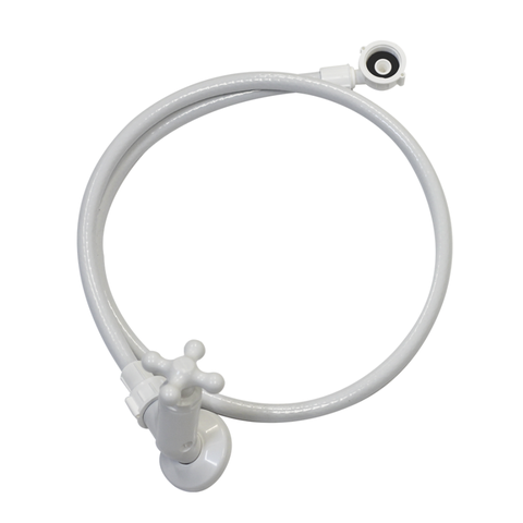 Kit Máquina de Lavar Trançada 1/2'' e 3/4'' Tam 1,2 Metros Cor Branco Durín