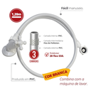 Ver imagem 2 de Kit Máquina de Lavar Trançada 1/2'' e 3/4'' Tam 1,2 Metros Cor Branco Durín