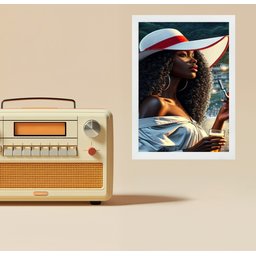 Quadro Maria Navalha Negra 33x24cm - com Vidro:moldura Preta - 1 Quadro Maria Navalha Negra 33x24cm - com Vidro:moldura Preta - 1