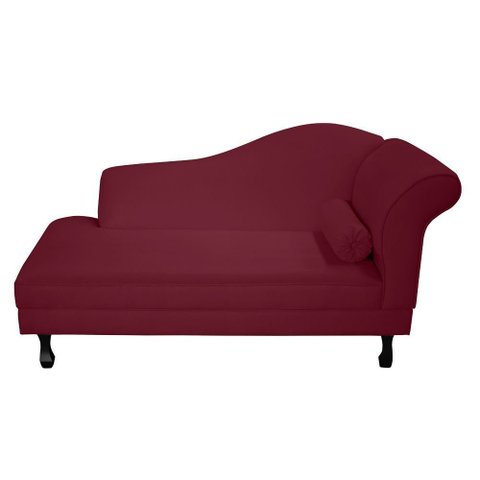 Recamier Divã Dubai 140 Cm Braço Esquerdo Vinho