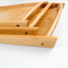 Kit 3 Bandejas de Bambu Retangular para Cozinha com Alca de Servir Multiuso - 2