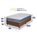 Ver imagem 3 de Conjunto Box Marrom Luanda Cinza Espuma D28 Solteiro 96x203x62 - King House