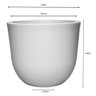 Vaso para Plantas Redondo Concept Cimento N1 Vcrc1- Japi - 4