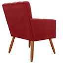 Ver imagem 2 de Poltrona Decorativa Cecília Suede Cores Variadas - DS Estofados - Vermelho
