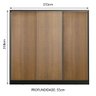 Guarda-Roupa Casal 100% MDF Madesa Zurique 3 Portas de Correr Preto/Rustic Cor:Preto/Rustic - 3
