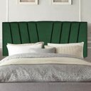 Ver imagem 1 de Painel Estofada Bélgica 195CM King Suede Verde - D A DECOR