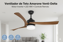 Ver imagem 3 de Ventilador de Teto Amarone Venti-delta Inverter Bivolt 3 Pás Led 18w Preto + Controle