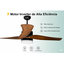 Ver imagem 4 de Ventilador de Teto Amarone Venti-delta Inverter Bivolt 3 Pás Led 18w Preto + Controle