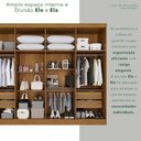 Ver imagem 7 de Guarda-Roupa Casal 8 Portas 4 Gavetas França Off White/Cinamomo