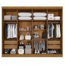 Ver imagem 5 de Guarda-Roupa Casal 8 Portas 4 Gavetas França Off White/Cinamomo