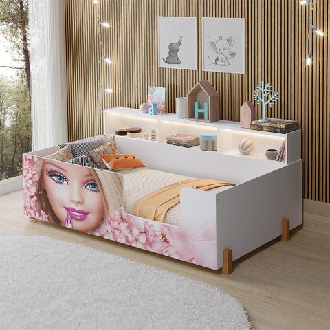 Cama De Criança DoçuraPrincesa Juvenil - Branca - Cor: Branco